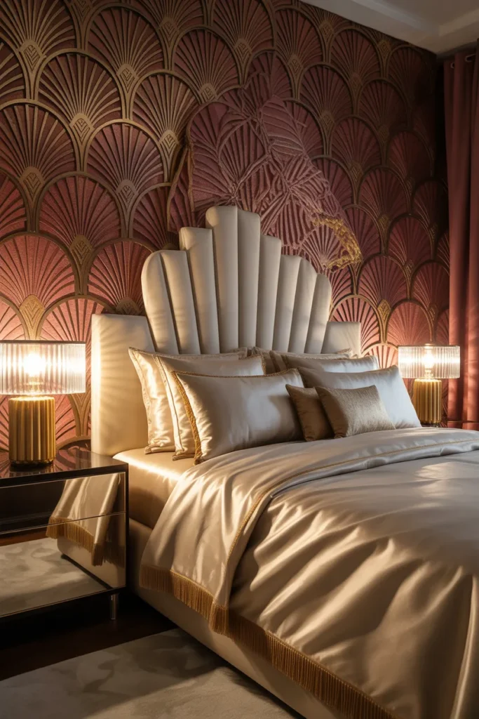 textured wallpaper bedroom