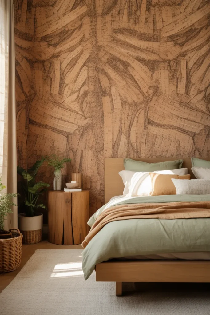 textured wallpaper bedroom