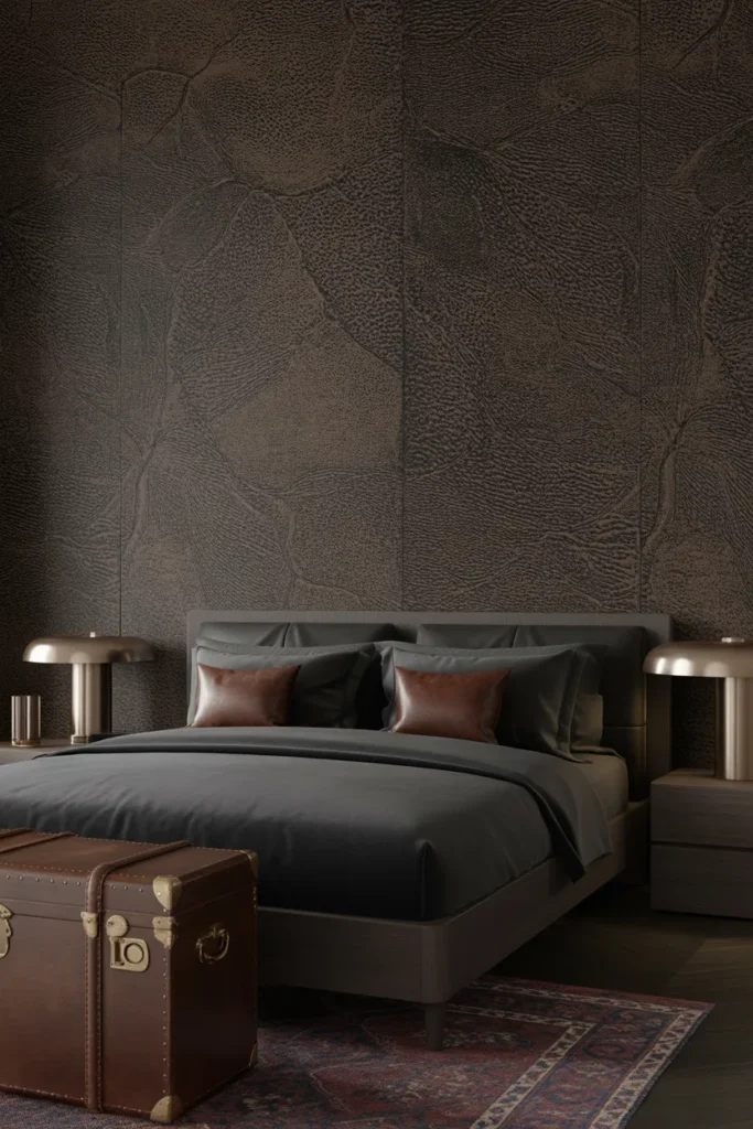 textured wallpaper bedroom