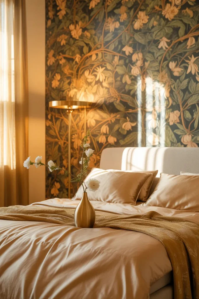 william morris wallpaper bedroom