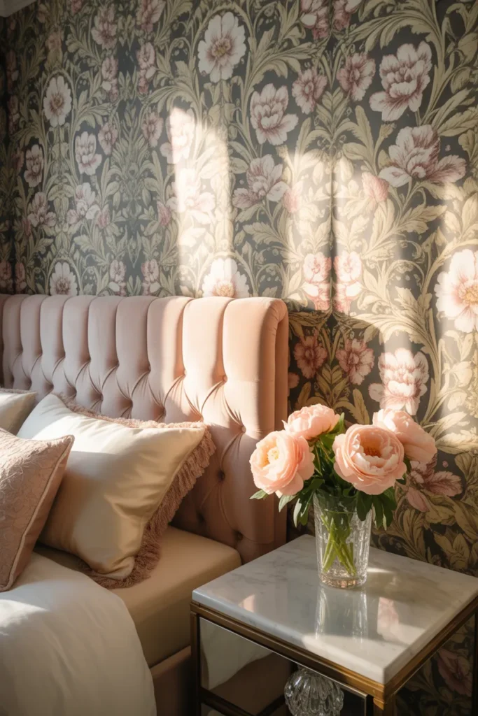 william morris wallpaper bedroom