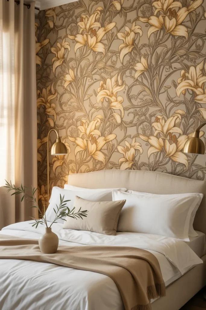 william morris wallpaper bedroom