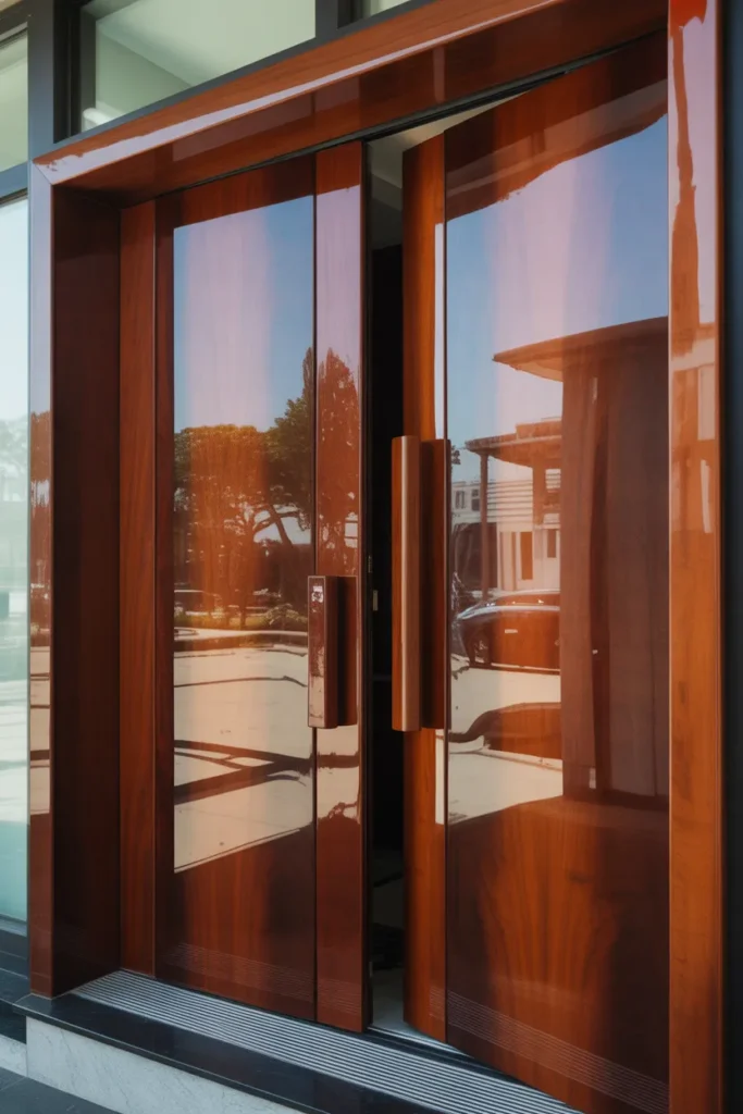 wooden main double door design