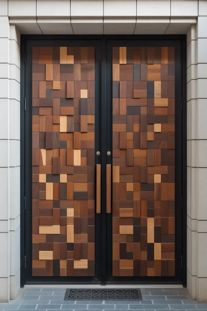 wooden main double door design