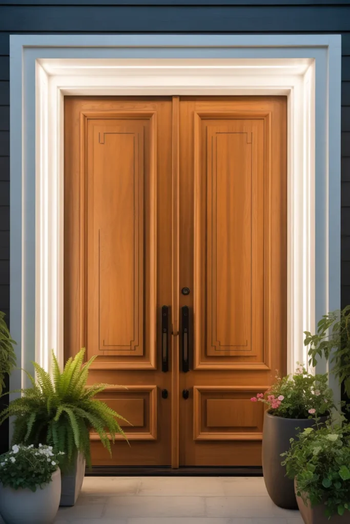 wooden main double door design