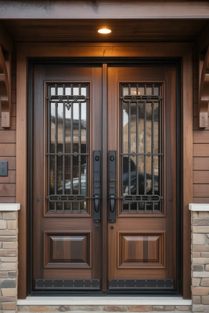 wooden main double door design