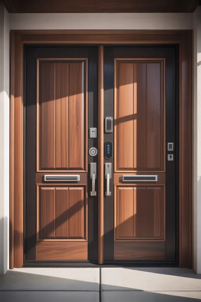 wooden main double door design