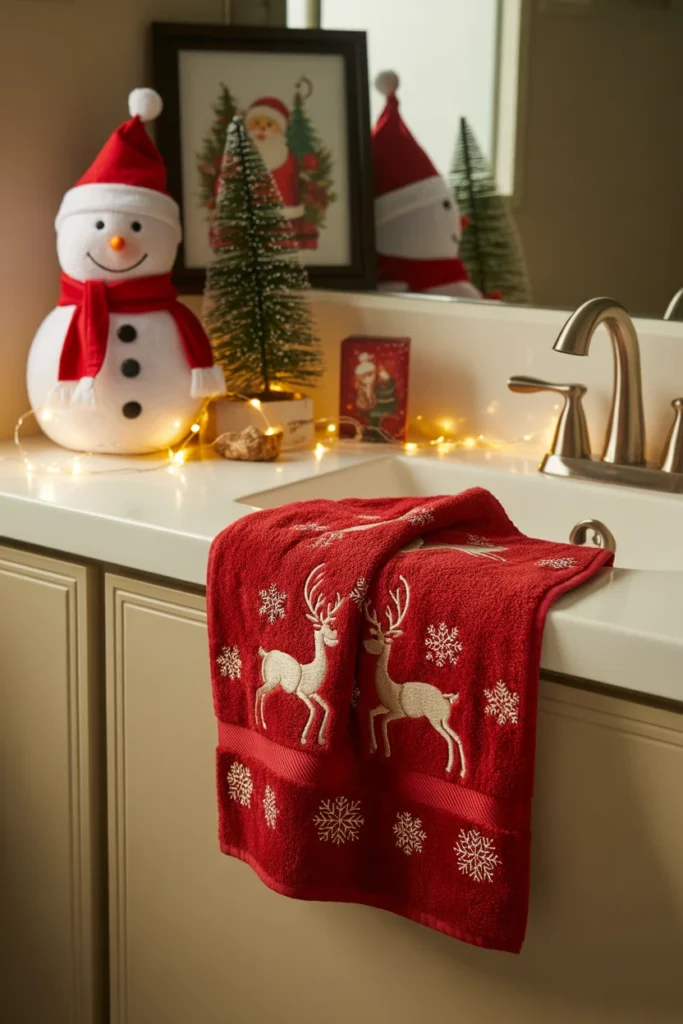 bathroom christmas decor ideas