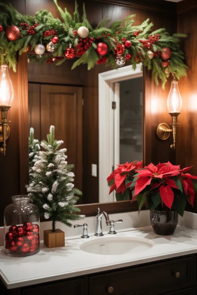 bathroom christmas decor ideas