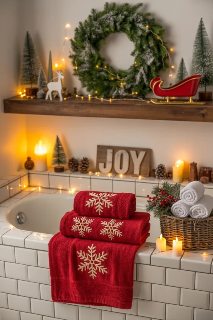bathroom christmas decor ideas