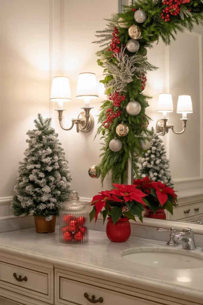 bathroom christmas decor ideas