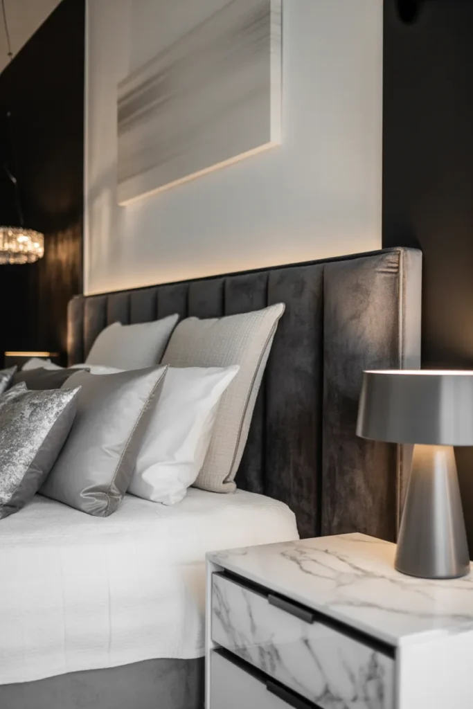 bedroom ideas white and grey