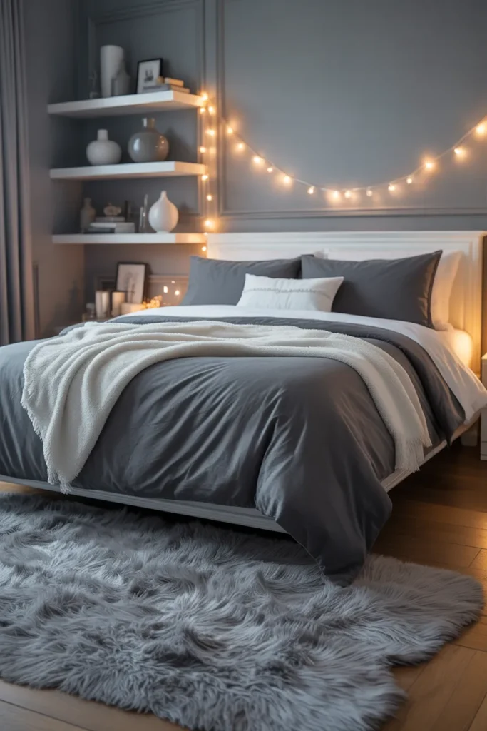 bedroom ideas white and grey