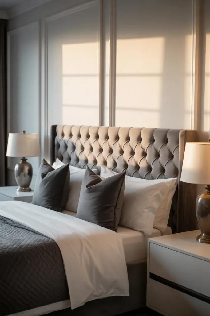 bedroom ideas white and grey