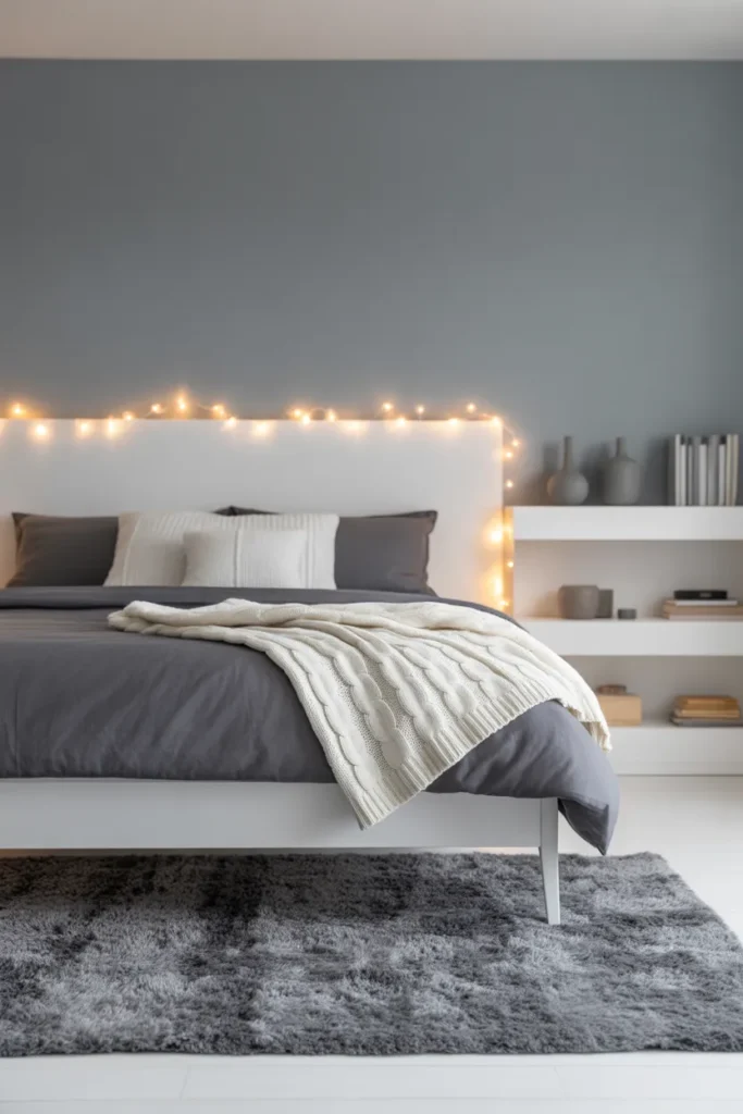 bedroom ideas white and grey