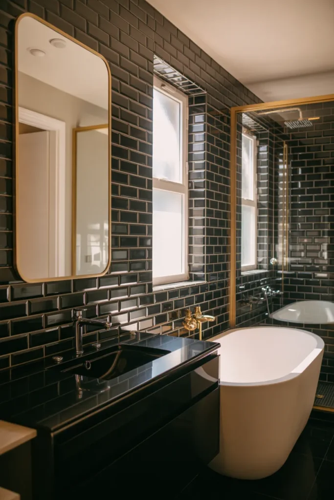 black and gold bathroom decor ideas