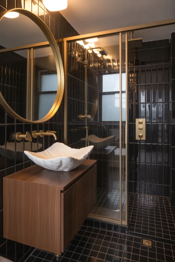 black and gold bathroom decor ideas