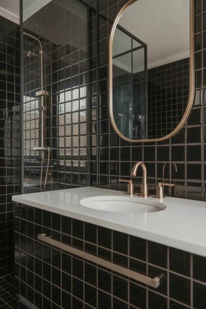 black and gold bathroom decor ideas