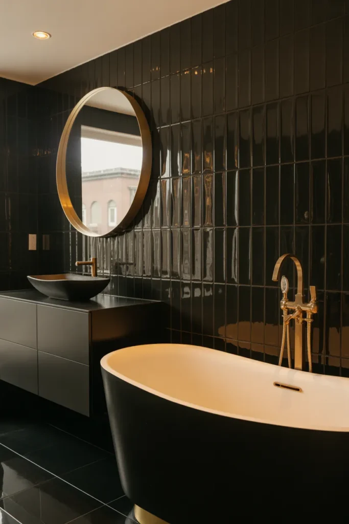 black and gold bathroom decor ideas