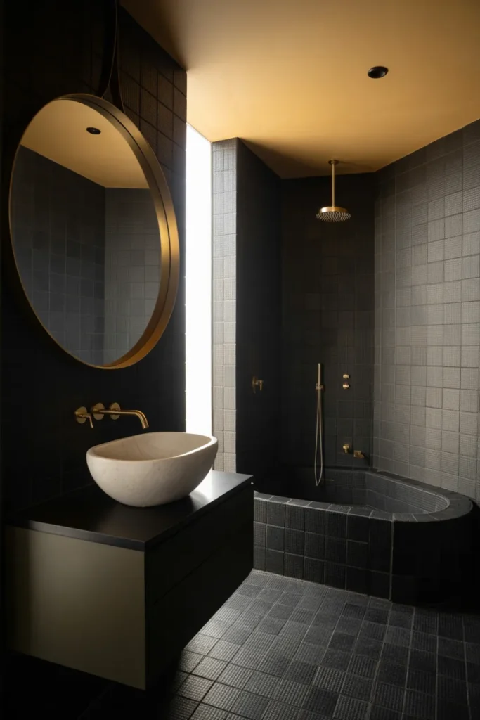 black and gold bathroom decor ideas