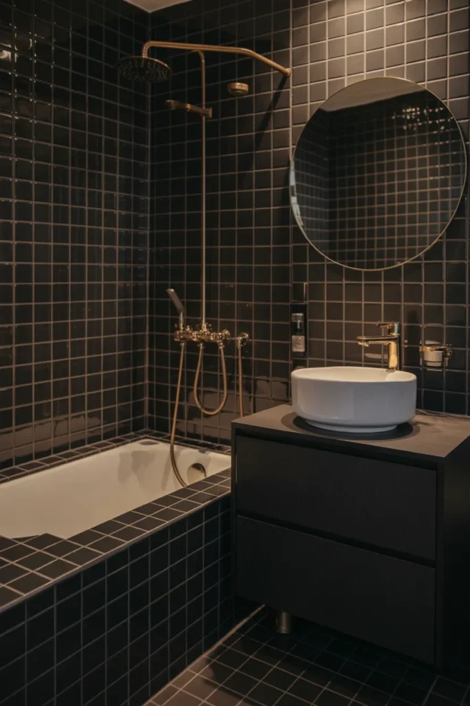 black and gold bathroom decor ideas