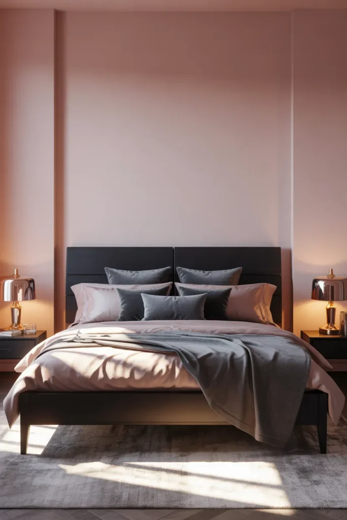 black pink and grey bedroom ideas