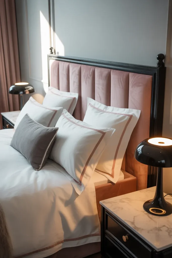 black pink and grey bedroom ideas