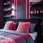 black pink and grey bedroom ideas