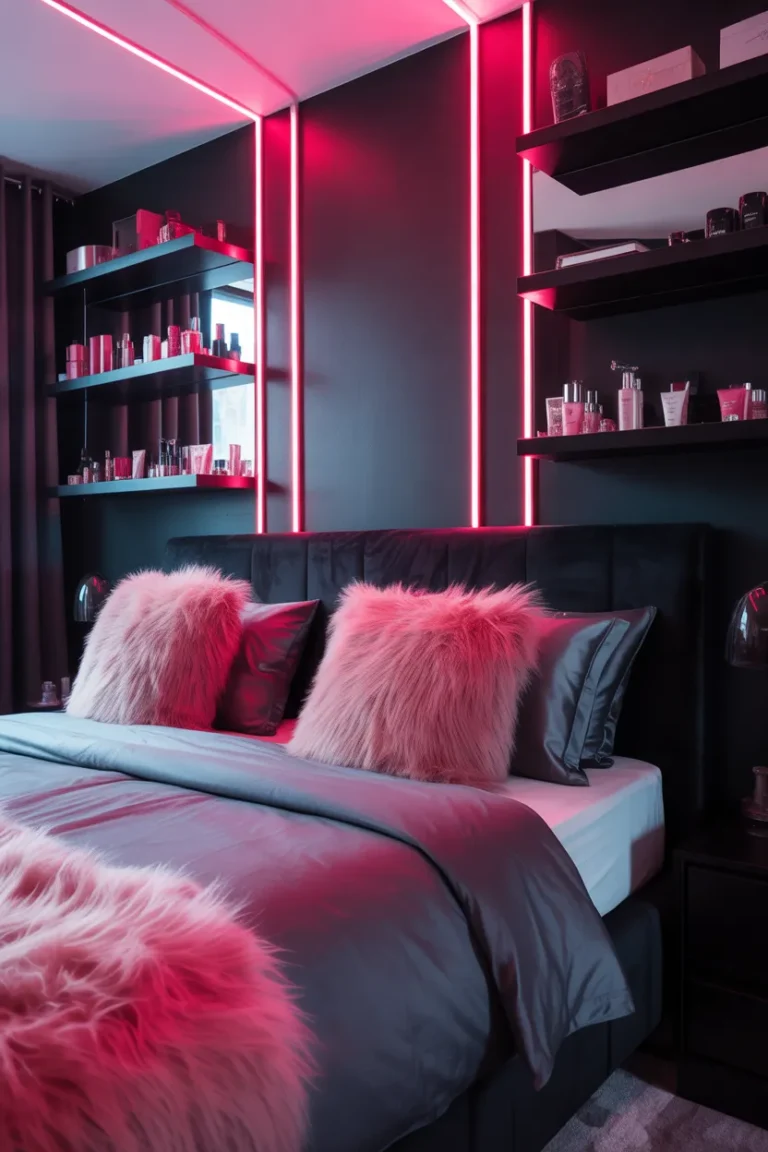 16 Black Pink and Grey Bedroom Ideas