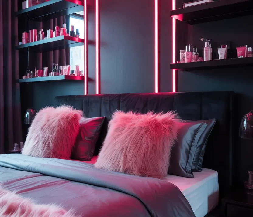 16 Black Pink and Grey Bedroom Ideas