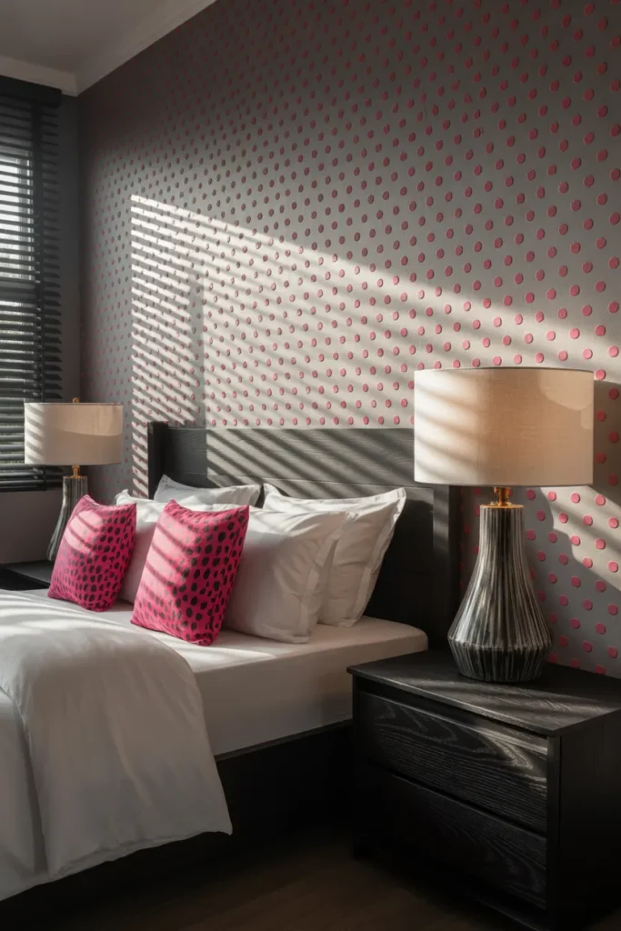 black pink and grey bedroom ideas