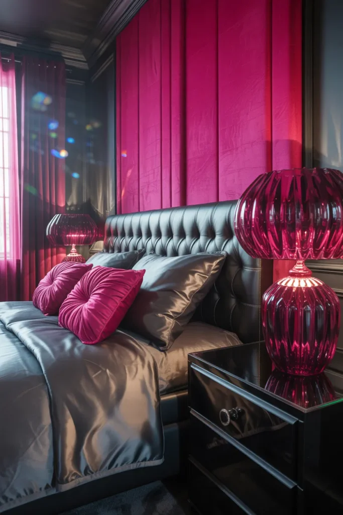 black pink and grey bedroom ideas