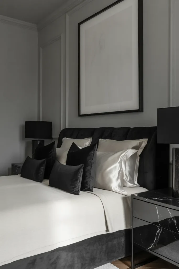 black white and grey bedroom ideas