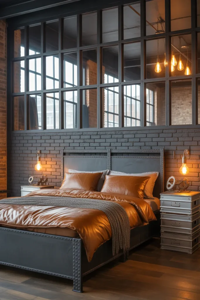 dark grey bed frame bedroom ideas