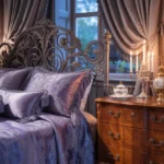 dark grey bed frame bedroom ideas