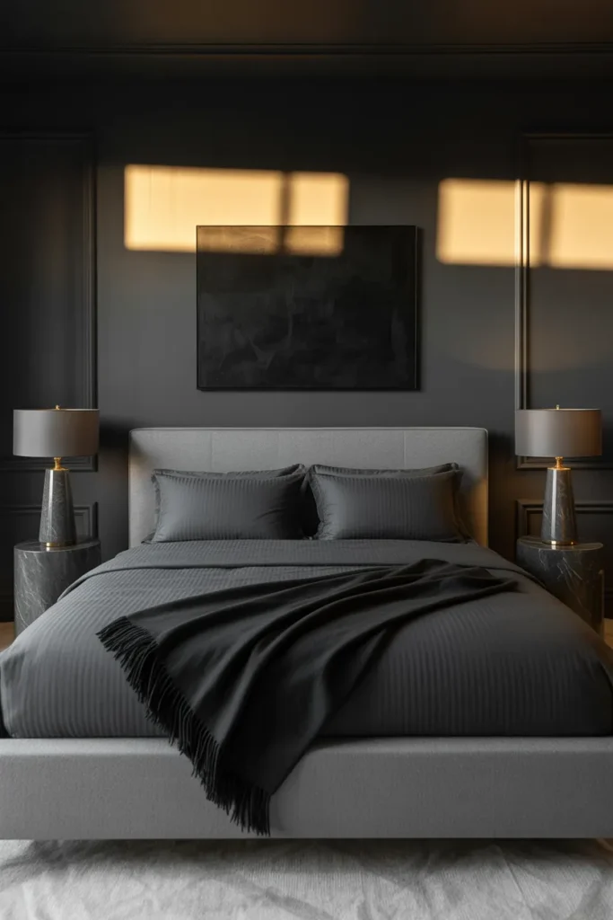 dark grey bedroom ideas