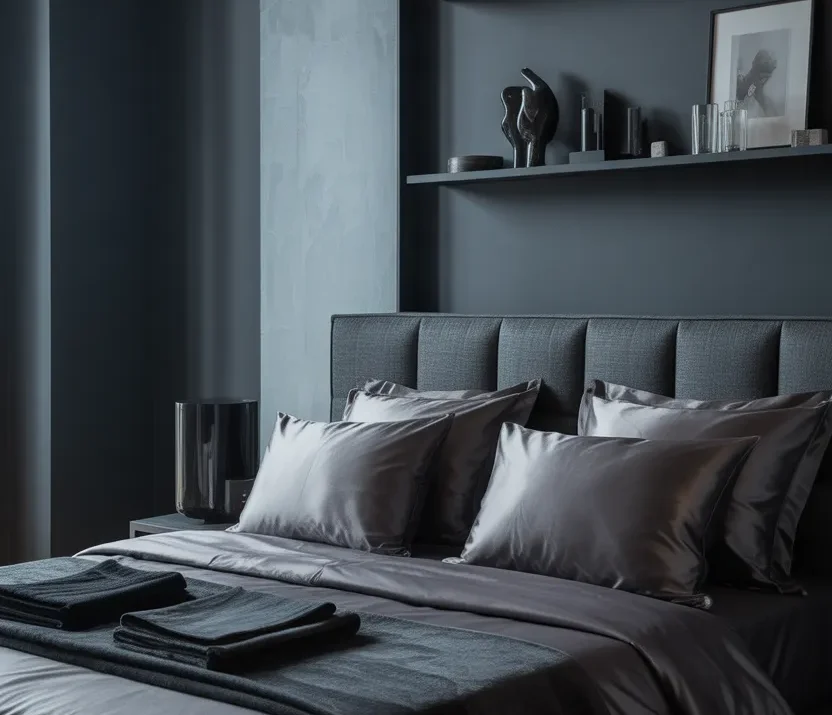 18 Dark Grey Headboard Bedroom Ideas