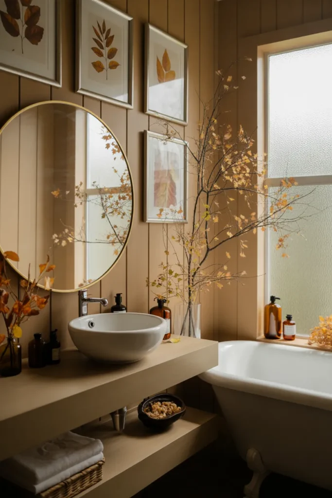 fall bathroom decor ideas