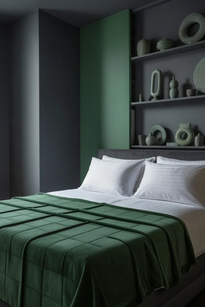 grey and green bedroom ideas