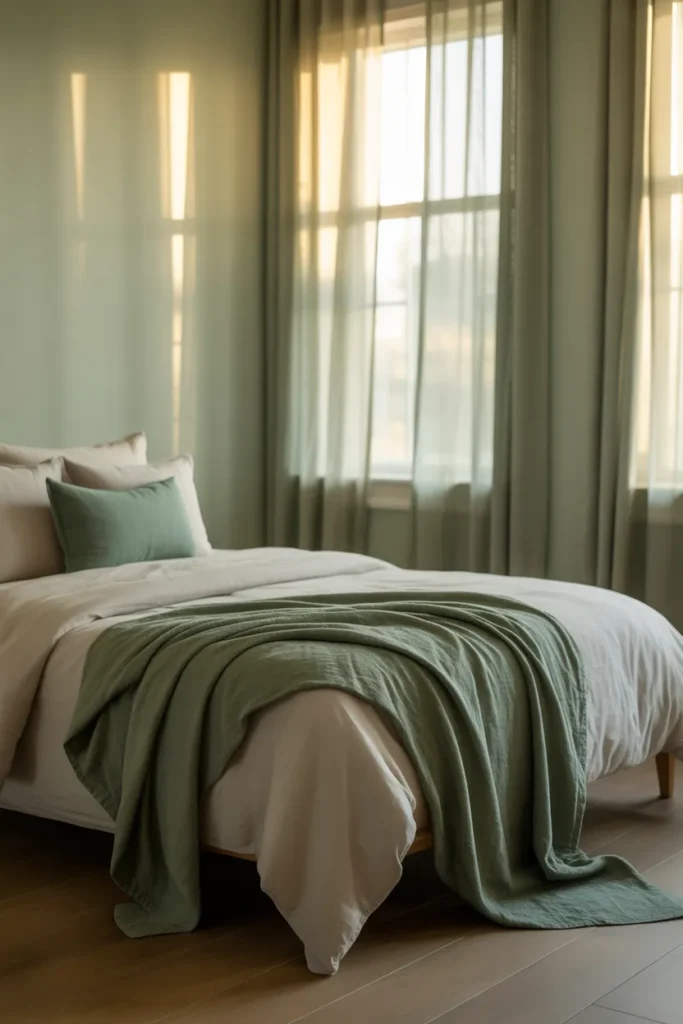 grey and green bedroom ideas