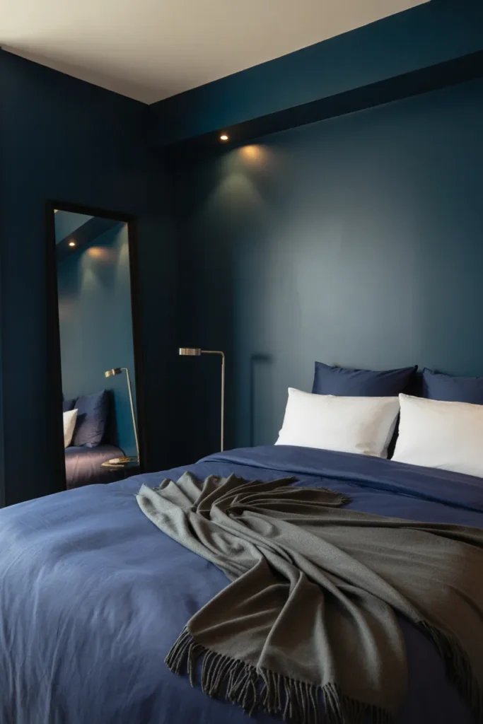 grey and navy bedroom ideas