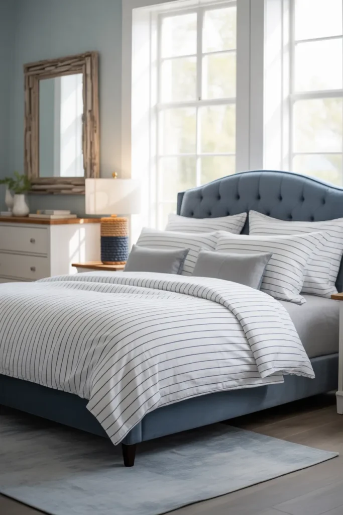 grey and navy bedroom ideas