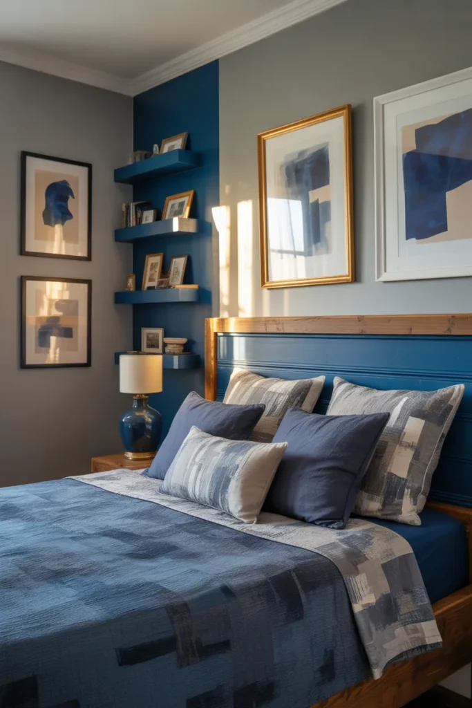 grey and navy bedroom ideas