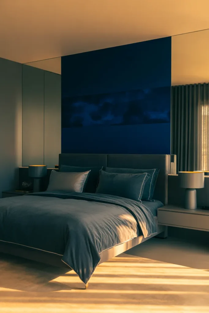 grey and navy bedroom ideas