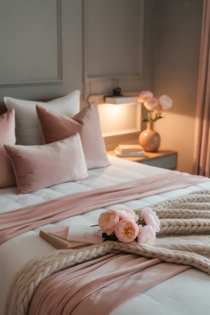 grey and pink bedroom ideas