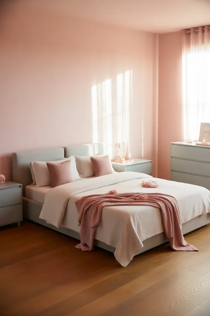 grey and pink bedroom ideas