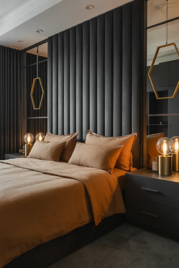 grey and rust bedroom ideas