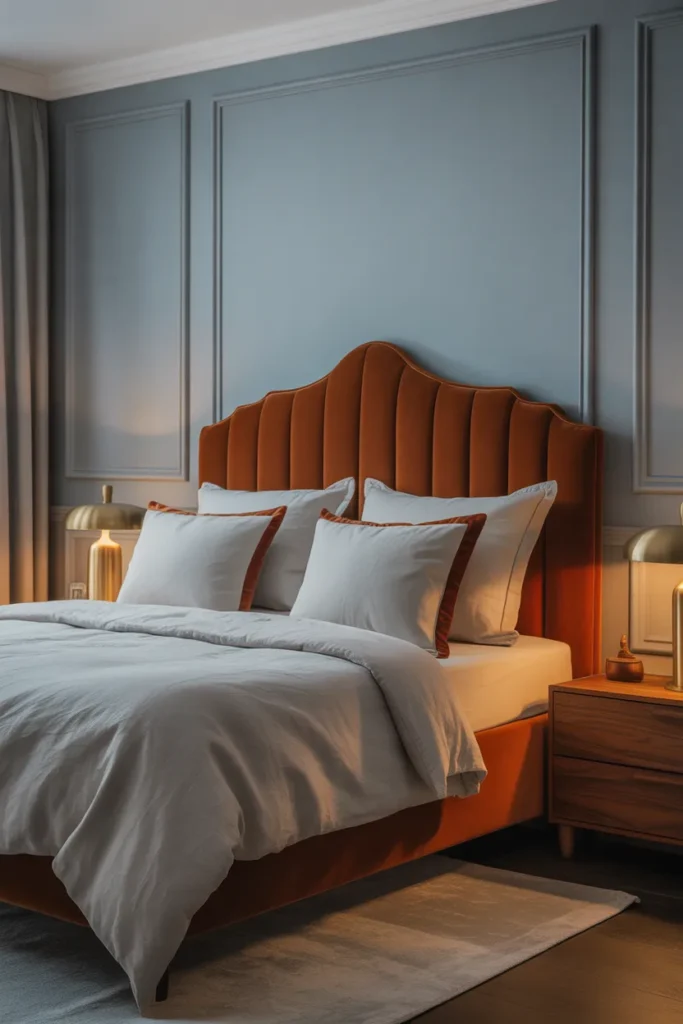 grey and rust bedroom ideas