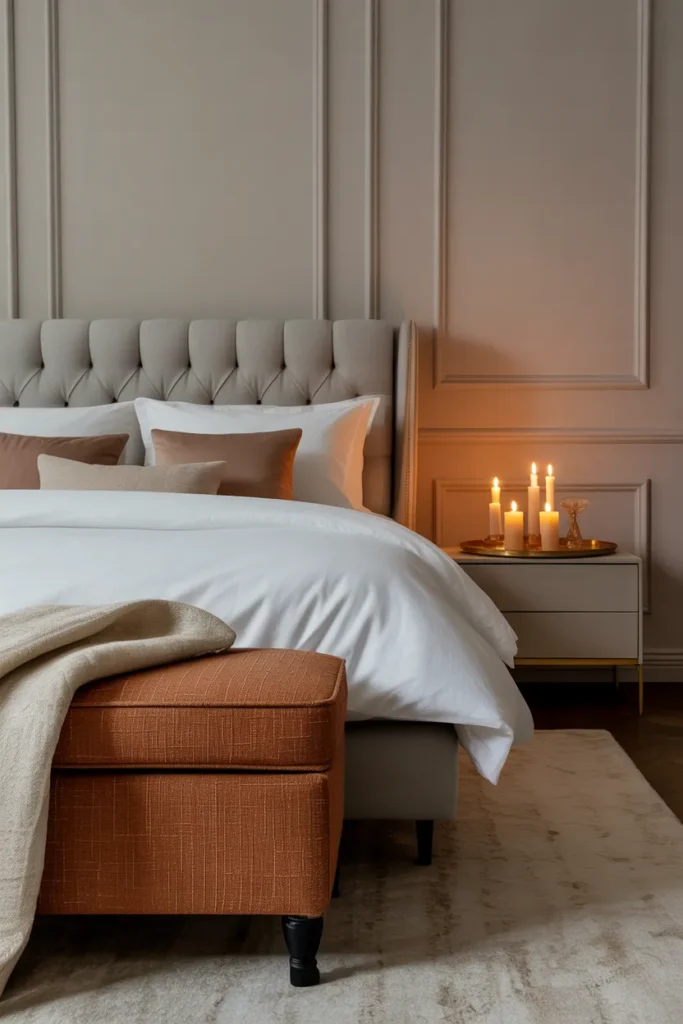 grey and rust bedroom ideas