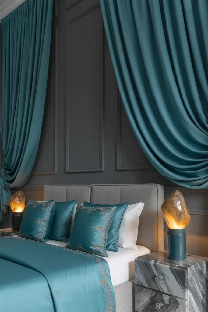 grey and teal bedroom ideas